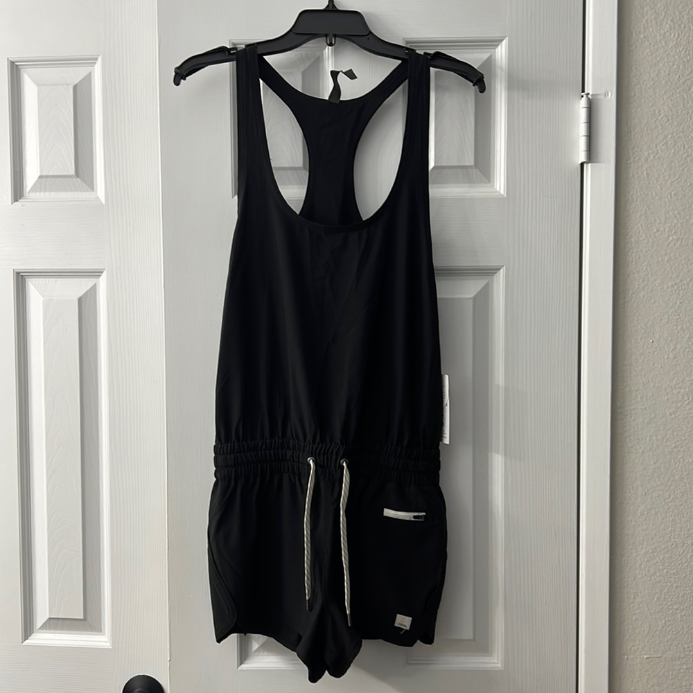 Vuori Black Racerback Romper